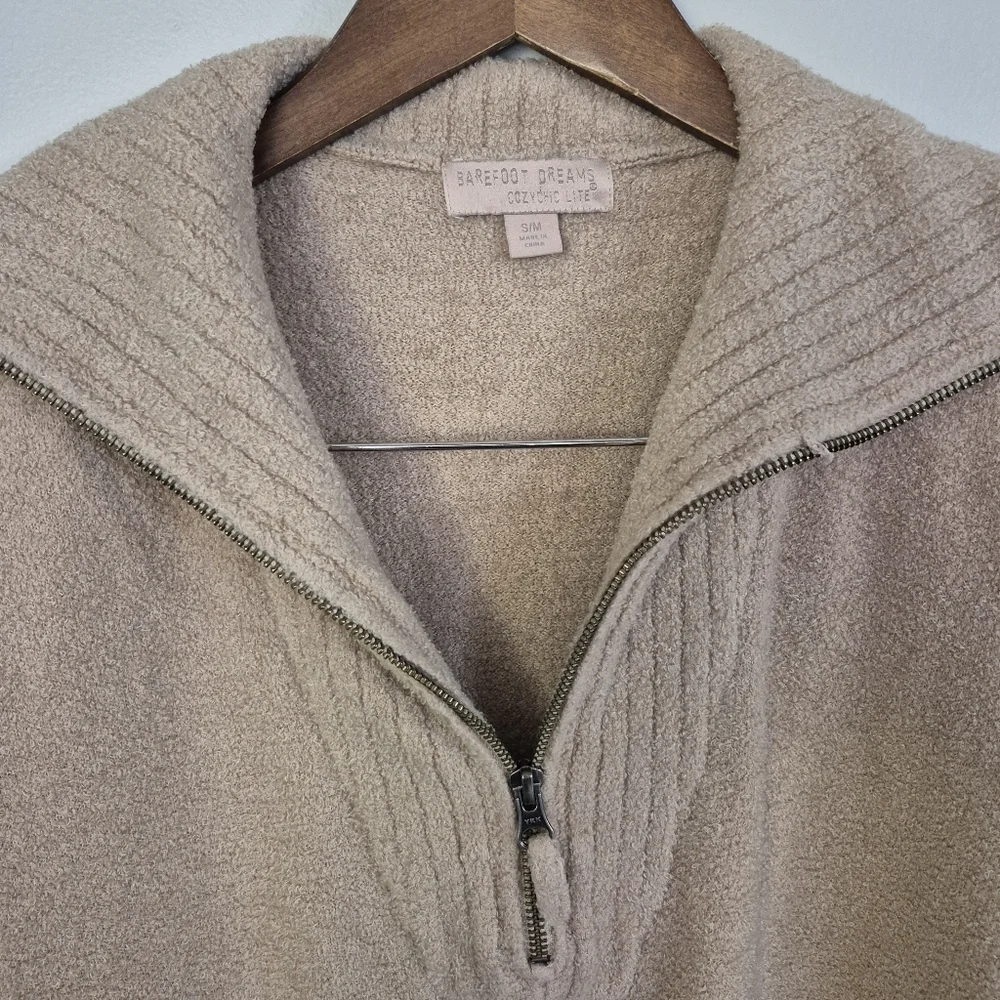 Barefoot Dreams Cozy Chic Lite Half Zip Poncho Pullover Small/Medium - Picture 8 of 10